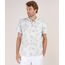 Polo-Masculina-Estampada-de-Folhagem-com-Bolso-Manga-Curta-Cinza-Mescla-Claro-9534411-Cinza_Mescla_Claro_1