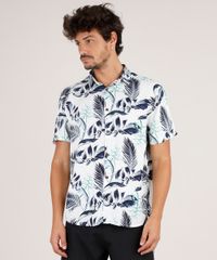 Camisa-Masculina-Estampada-de-Folhagens-com-Bolso-Manga-Curta-Off-White-9734604-Off_White_1