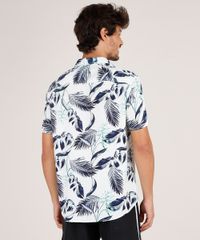 Camisa-Masculina-Estampada-de-Folhagens-com-Bolso-Manga-Curta-Off-White-9734604-Off_White_2