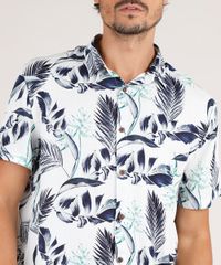 Camisa-Masculina-Estampada-de-Folhagens-com-Bolso-Manga-Curta-Off-White-9734604-Off_White_4
