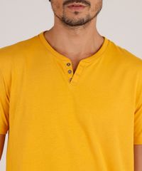 Camiseta-Masculina-Basica-Manga-Curta-Gola-Portuguesa-Mostarda-9776427-Mostarda_4