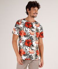Camiseta-Masculina-Mickey-Estampada-de-Folhagens-Manga-Curta-Gola-Careca-Off-White-9810332-Off_White_1
