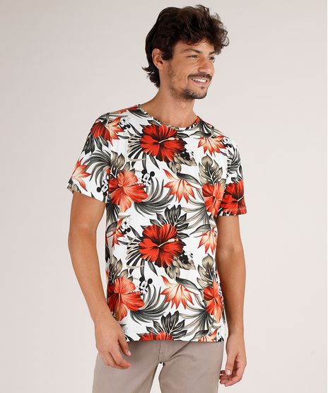 Camiseta-Masculina-Mickey-Estampada-de-Folhagens-Manga-Curta-Gola-Careca-Off-White-9810332-Off_White_1