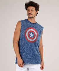 Regata-Masculina-Capitao-America-Marmorizada-Gola-Careca-Azul-Marinho-9800813-Azul_Marinho_1
