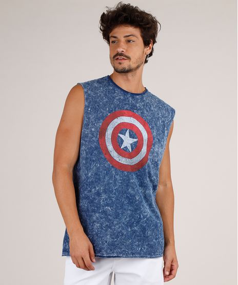 Regata-Masculina-Capitao-America-Marmorizada-Gola-Careca-Azul-Marinho-9800813-Azul_Marinho_1