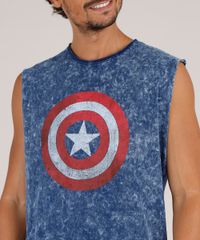 Regata-Masculina-Capitao-America-Marmorizada-Gola-Careca-Azul-Marinho-9800813-Azul_Marinho_4