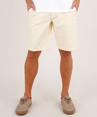 Bermuda-Masculina-Reta-com-Textura-Amarela-9763629-Amarelo_1