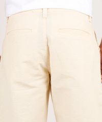 Bermuda-Masculina-Reta-com-Textura-Amarela-9763629-Amarelo_5