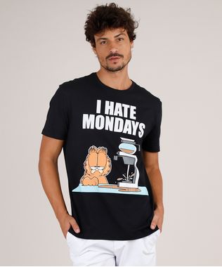 Camiseta-Masculina-Garfield--I-Hate-Mondays--Manga-Curta-Gola-Careca-Preta-9771291-Preto_1
