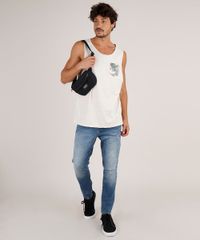 Regata-Masculina-com-Bolso-Estampado-de-Folhagem-Gola-Careca-Bege-Claro-9742103-Bege_Claro_3