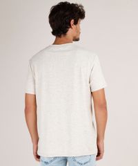 Camiseta-Masculina-Caveira-com-Flores-Manga-Curta-Gola-Careca-Bege-Claro-9760042-Bege_Claro_2