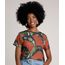Blusa-Feminina-Agua-de-Coco-Estampada-Bananeira-Manga-Curta-Decote-Redondo-Cobre-9762768-Cobre_1