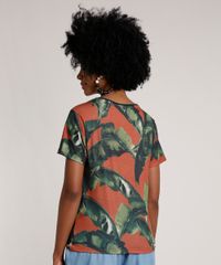 Blusa-Feminina-Agua-de-Coco-Estampada-Bananeira-Manga-Curta-Decote-Redondo-Cobre-9762768-Cobre_2