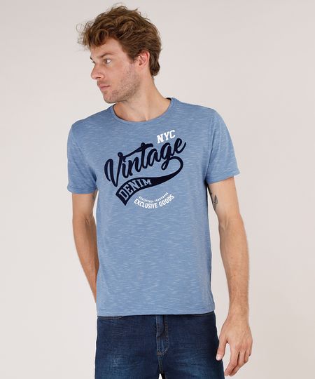 Camiseta-Masculina-Listrada--Vintage-Denim--Manga-Curta-Gola-Careca-Azul-9717399-Azul_1
