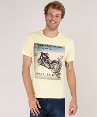 Camiseta-Masculina-Moto--Ride-Fast-or-Die--Manga-Curta-Gola-Careca-Amarela-9771648-Amarelo_1
