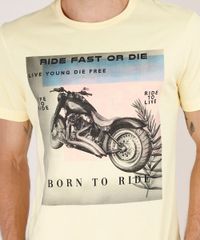 Camiseta-Masculina-Moto--Ride-Fast-or-Die--Manga-Curta-Gola-Careca-Amarela-9771648-Amarelo_4
