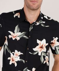 Camisa-Masculina-Relaxed-Estampada-Floral-Manga-Curta-Preta-9657150-Preto_4