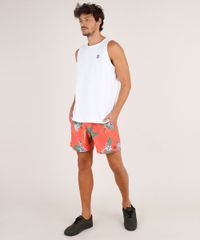 Short-Masculino-Estampado-de-Folhagem-com-Bolsos-Coral-9734062-Coral_3