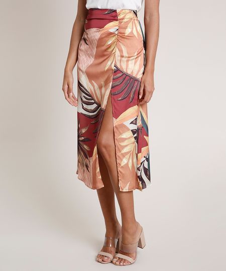 Saia-Feminina-Mindset-Midi-Acetinada-Estampada-de-Folhagem-com-Fenda-Caramelo-9857339-Caramelo_1 Saia-Feminina-Mindset-Midi-Acetinada-Estampada-de-Folhagem-com-Fenda-Caramelo-9857339-Caramelo_1
