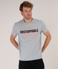 Camiseta-Masculina-Esportiva-Ace--Unstoppable--Manga-Curta-Gola-Careca-Cinza-Mescla-Claro-9836060-Cinza_Mescla_Claro_1