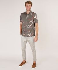 Camisa-Masculina-Tradicional-Estampada-de-Folhagem-Manga-Curta-Verde-9639677-Verde_3