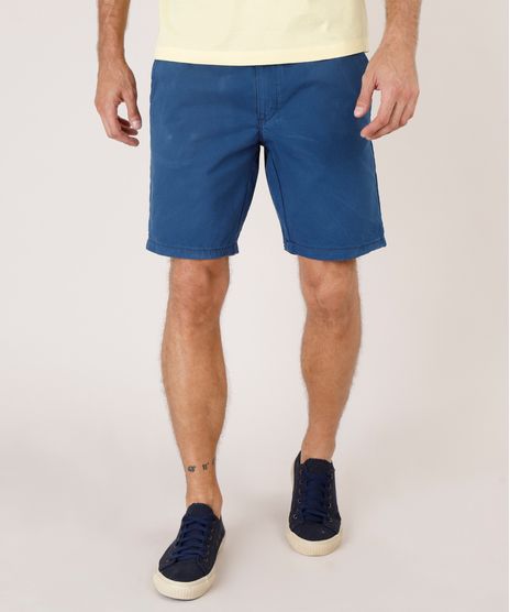 Bermuda-de-Sarja-Masculina-Reta-Alfaiatada-com-Cordao--Azul-Marinho-9754110-Azul_Marinho_1