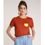Blusa-Feminina-Agua-de-Coco-com-Patch-de-Banana-Manga-Curta-Decote-Redondo-Cobre-9762760-Cobre_1