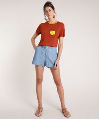 Blusa-Feminina-Agua-de-Coco-com-Patch-de-Banana-Manga-Curta-Decote-Redondo-Cobre-9762760-Cobre_3