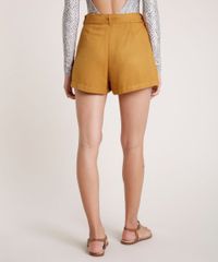 Short-Feminino-Agua-de-Coco-Clochard-com-Cinto-Mostarda-9819391-Mostarda_2