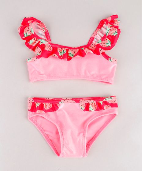 Biquini-Infantil-com-Babado-Estampado-de-Morango-Protecao-UV50--Rosa-Neon-9740196-Rosa_Neon_1