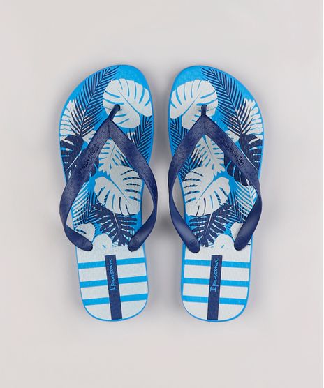 Chinelo-Masculino-Ipanema-Urbana-Estampado-de-Folhagem-Azul-9836700-Azul_1
