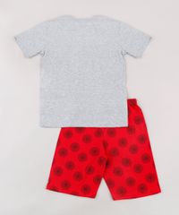 Pijama-Infantil-Homem-Aranha-Manga-Curta-Cinza-Mescla-9762289-Cinza_Mescla_2