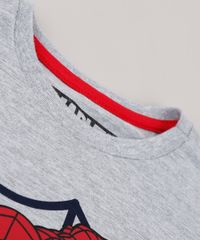 Pijama-Infantil-Homem-Aranha-Manga-Curta-Cinza-Mescla-9762289-Cinza_Mescla_4