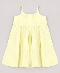 Vestido-Infantil-com-Laise-e-Recortes-Alca-Fina-Amarelo-Claro-9744294-Amarelo_Claro_1