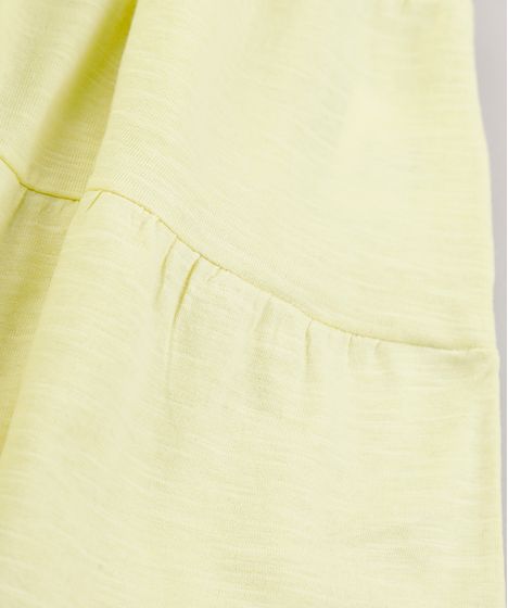 vestido infantil amarelo claro