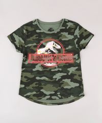 Blusa-Infantil-Jurassic-World-Estampada-Camuflada-Manga-Curta-Decote-Redondo-Verde-Militar-9741327-Verde_Militar_1