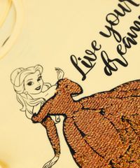 Blusa-Infantil-Princesa-Bela-com-Paete-Manga-Curta--Amarelo-9758263-Amarelo_4