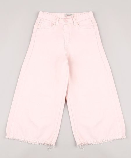 Calca-de-Sarja-Infantil-Pantacourt-Barra-Desfiada-Rose-9748591-Rose_1