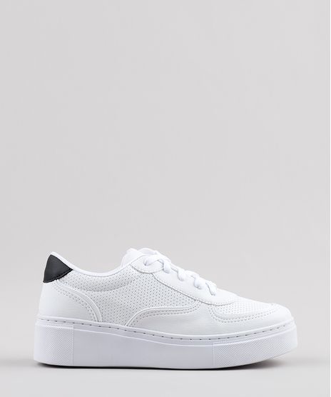 Tenis-Feminino-Oneself-Flatform-com-Micro-Furos-Branco-9796716-Branco_1