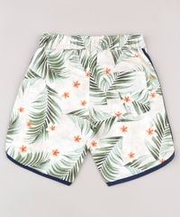Bermuda-Surf-Infantil-Estampada-de-Folhagens-com-Cordao-Bege-Claro-9667427-Bege_Claro_2