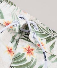 Bermuda-Surf-Infantil-Estampada-de-Folhagens-com-Cordao-Bege-Claro-9667427-Bege_Claro_4
