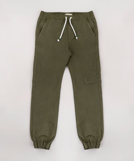Calca-de-Sarja-Infantil-Jogger-Verde-Militar-9767898-Verde_Militar_1