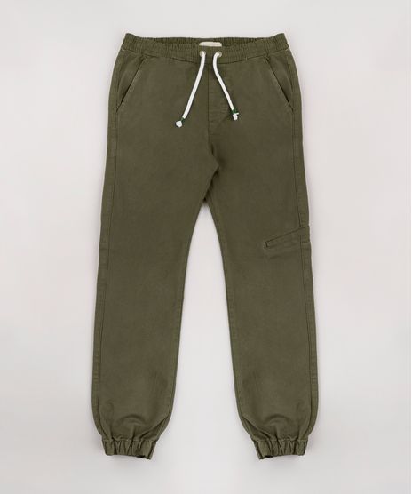 Calca-de-Sarja-Infantil-Jogger-Verde-Militar-9767898-Verde_Militar_1