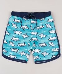Bermuda-Surf-Infantil-Estampada-de-Tubaroes-com-Cordao-Verde-Agua-9667429-Verde_Agua_1