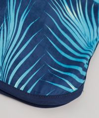 Bermuda-Surf-Infantil-Estampada-de-Folhagens-e-Listras-com-Cordao-Azul-Marinho-9667417-Azul_Marinho_4