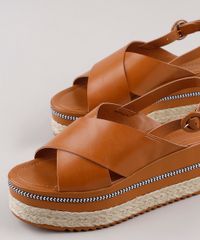 Sandalia-Feminina-Oneself-Flatform-com-Tiras-Cruzadas-Caramelo-9652000-Caramelo_2