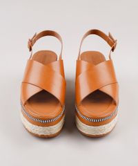 Sandalia-Feminina-Oneself-Flatform-com-Tiras-Cruzadas-Caramelo-9652000-Caramelo_4
