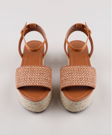 sandalia flatform salto baixo