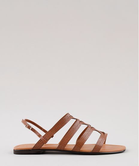 Rasteira-Feminina-Oneself-com-Textura-de-Cobra-Caramelo-9683136-Caramelo_1