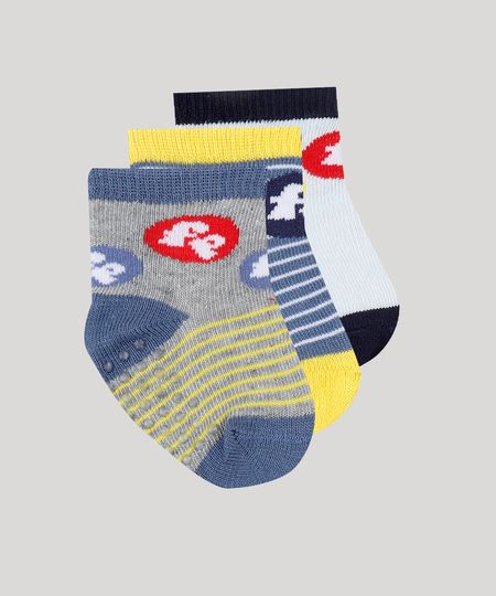 Kit-de-3-Meias-Infantis-Fisher-Price-Multicor-9788630-Multicor_1 Kit-de-3-Meias-Infantis-Fisher-Price-Multicor-9788630-Multicor_1